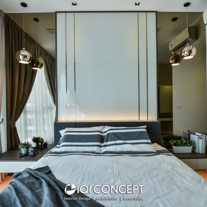 modern bedroom gold design