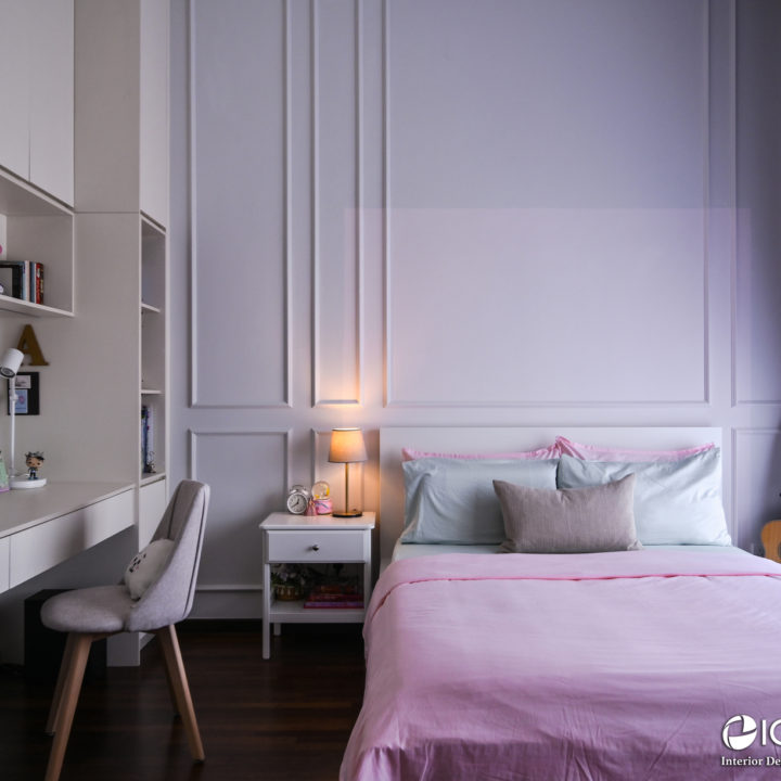 modern purple pink bedroom