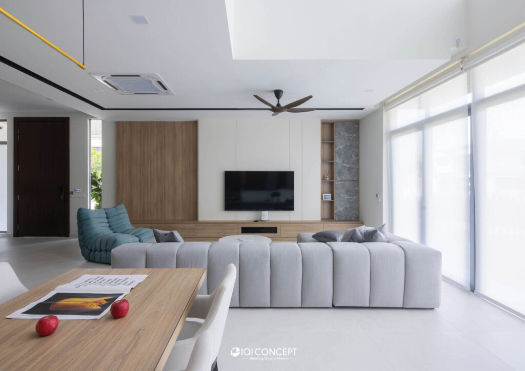 minimalist living room matte
