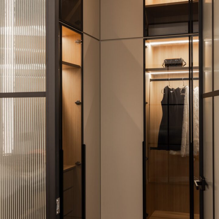 luxury modern bedroom walk in closet